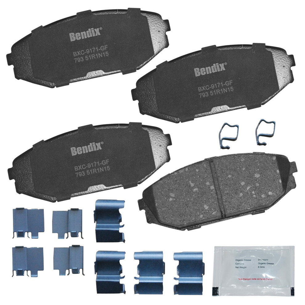 Bendix Priority1 Cfc793 Ceramic Front Brake Pads For Acura Mdx 2002-2001 Honda Odyssey 2004-1999 887243240048