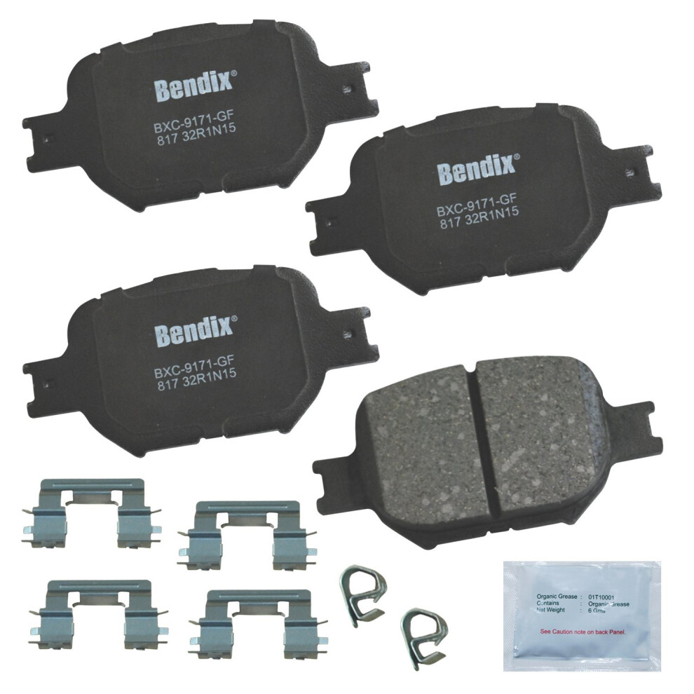 Bendix Priority1 Cfc817 Ceramic Front Brake Pads For Scion Tc 2010-2005 Toyota Celica 2005-2000 887243212823