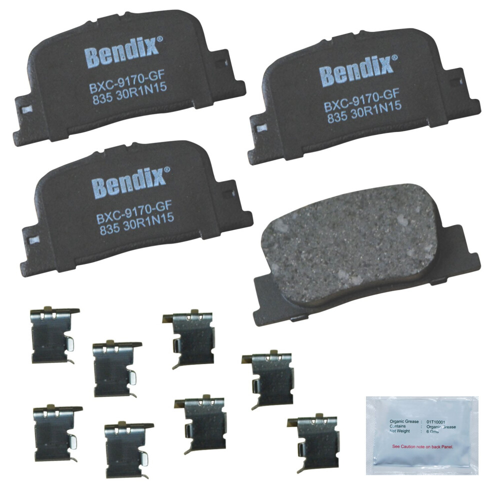 Bendix Priority1 Cfc835 Ceramic Rear Brake Pads For Lexus Es300 2001-2000 Scion Tc 2010-2005 Toyota Camry 2001-2000 887243212847