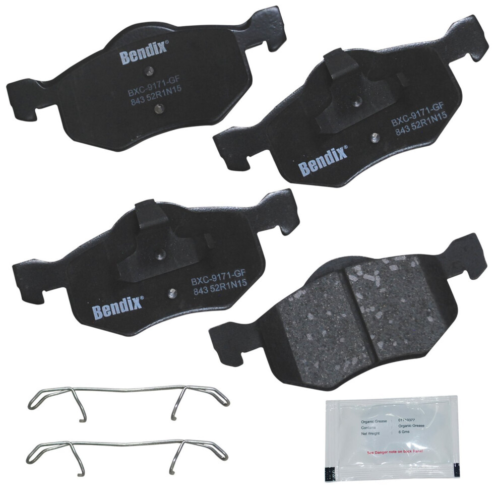 Bendix Priority1 Cfc843 Ceramic Front Brake Pads For Ford Escape 2007-2001 Mazda Tribute 2006-2001 Mercury Mariner 2007-2005 887243240208