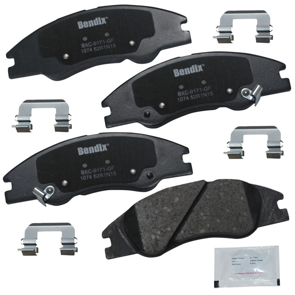 Bendix Priority1 Cfc1074 Ceramic Front Brake Pads For Kia Spectra 2009-2004 Spectra5 2009-2005 887243240659