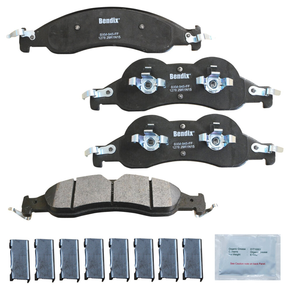 Bendix Priority1 Cfm1278 Semi-Metallic Front Brake Pads For Ford Expedition 2009-2007 Lincoln Navigator 2009-2007 887243214346