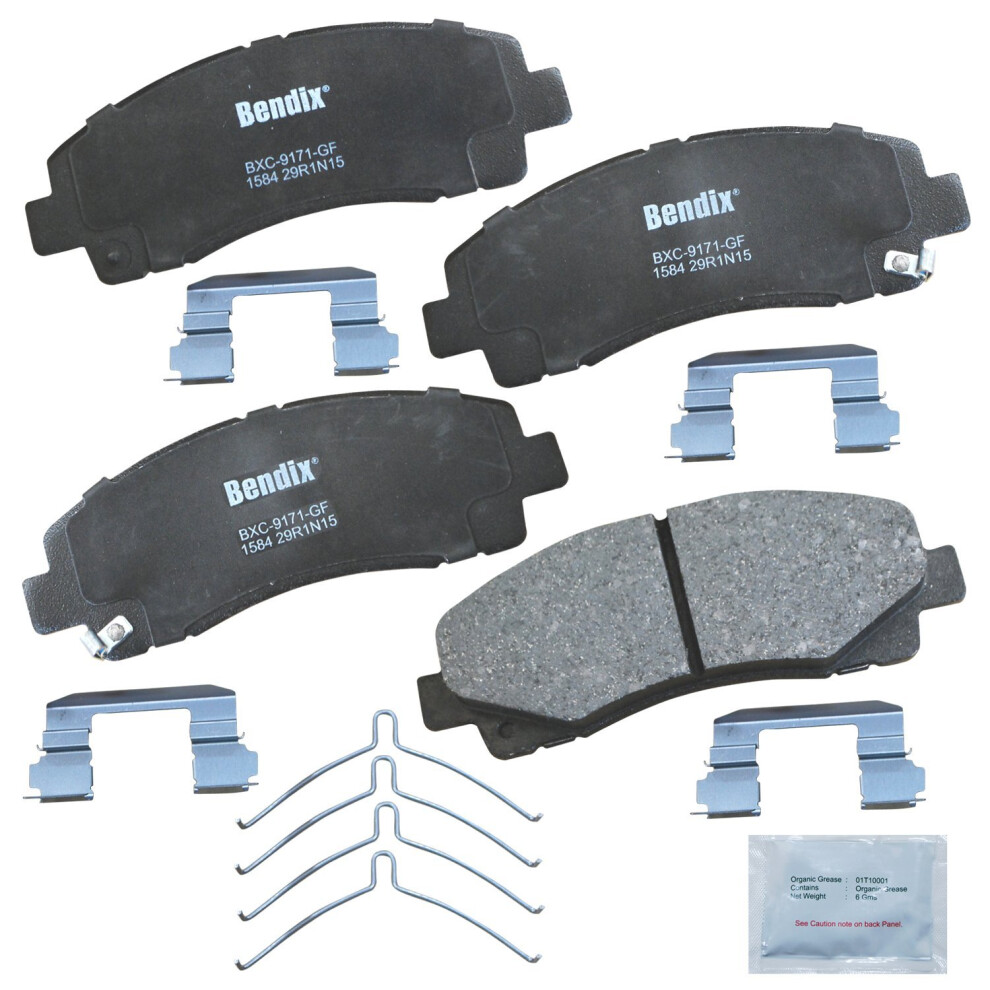 Bendix Priority1 Cfc1584 Ceramic Front Brake Pads For Acura Tl 2014-2009 Tlx 2020-2015 Honda Ridgeline 2014-2006 887243215671