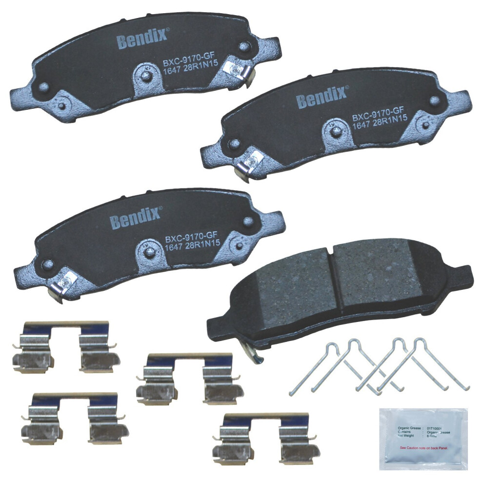 Bendix Priority1 Cfc1647 Ceramic Rear Brake Pads For Dodge Dart 2016-2013 887243216029