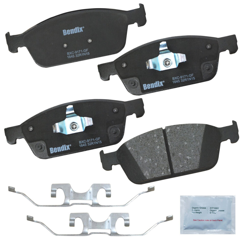 Bendix Priority1 Cfc1645 Ceramic Front Brake Pads For Ford Escape 2016-2013 Transit Connect 2023-2014 887243216005