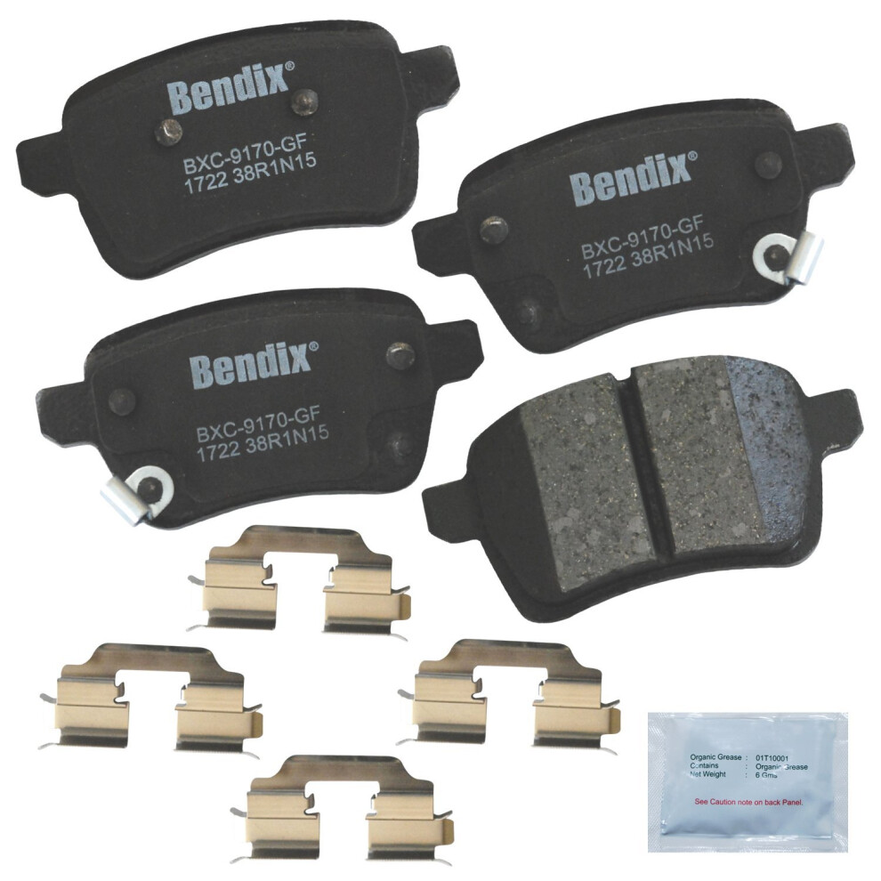 Bendix Priority1 Cfc1722 Ceramic Rear Brake Pads For Fiat 500L 2020-2014 887243216326