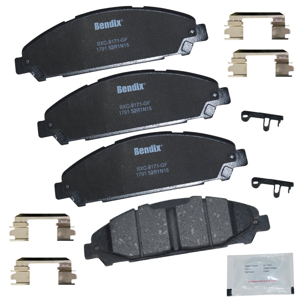 Bendix Priority1 Cfc1791 Ceramic Front Brake Pads For Ford Mustang 2016-2015 Mustang 2019 887243240833