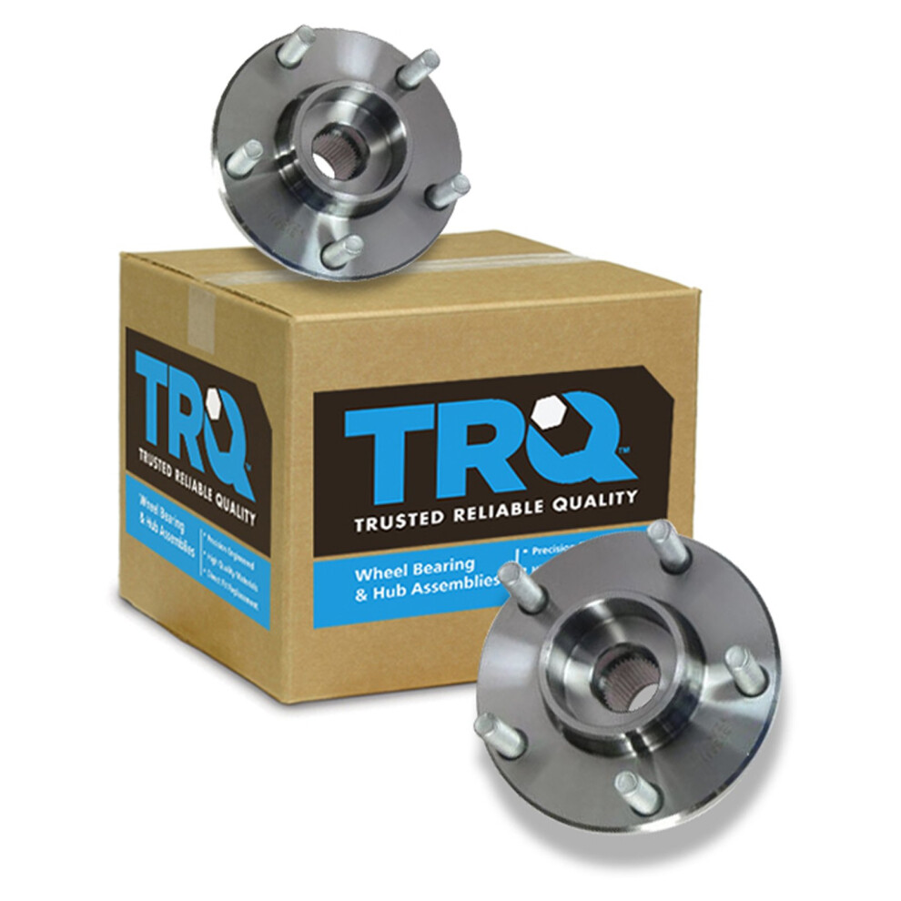 Trq Front Wheel Hub Bearings Assembly Set Compatible With 2004-2005 Mazda 3 191213535240