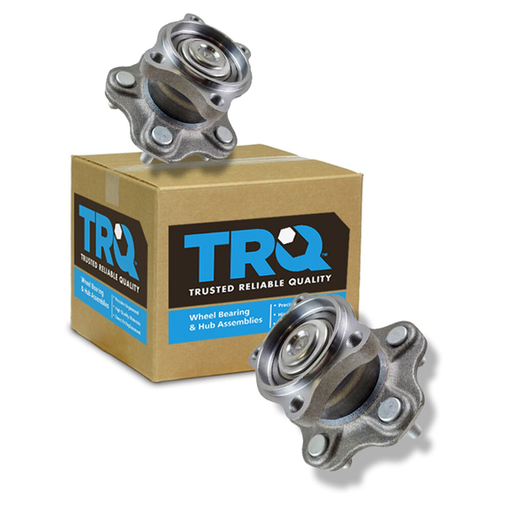 Trq Rear Wheel Hub Bearings Assembly Set Compatible With 2002-2006 Nissan Altima 2004-2008 Maxima 2004-2009 Quest 191213535523