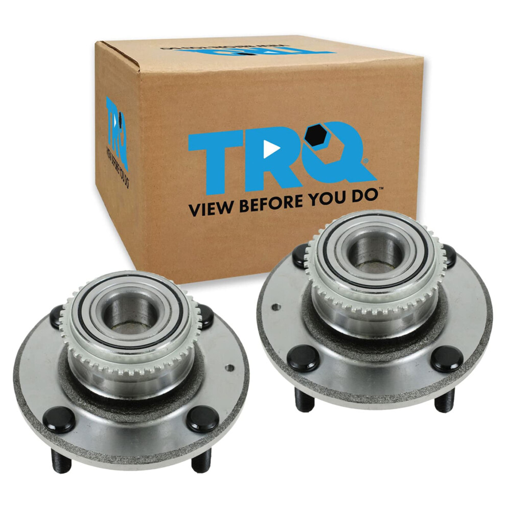 Trq Rear Wheel Hub Bearings Assembly Set Compatible With 2002-2005 Mitsubishi Lancer 191213536957