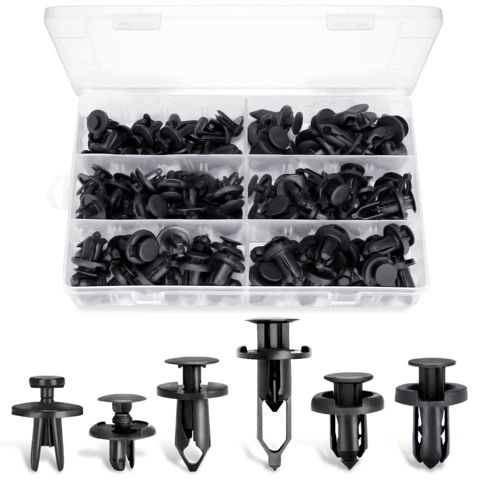 Ginsco 102Pcs 6.3Mm 8Mm 9Mm 10Mm Bumper Push Fasteners Rivet Clips Exp 610731355913