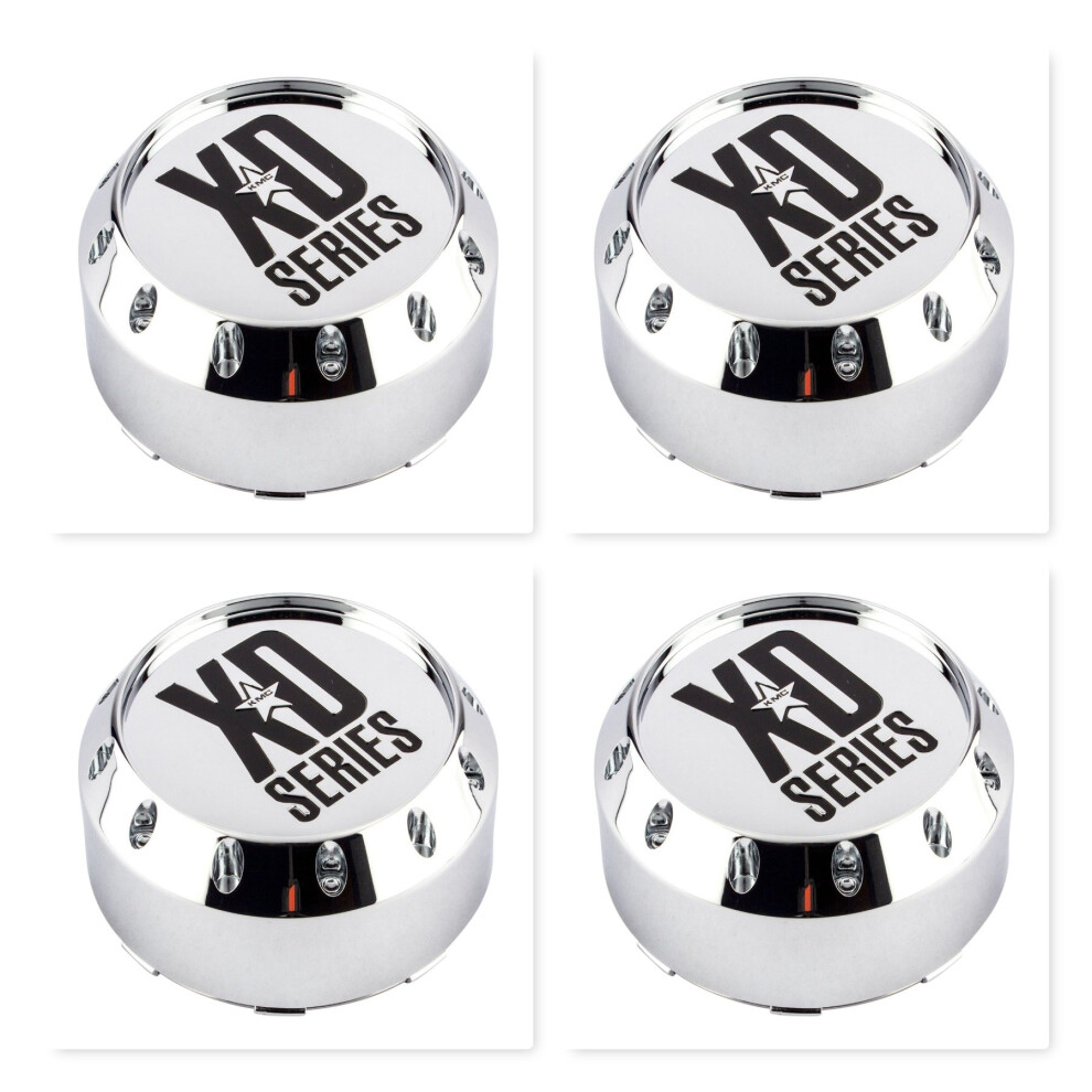 4 Pack Kmc Xd Series 464K131-2 8 Lug Chrome Wheel Center Cap 791512691540