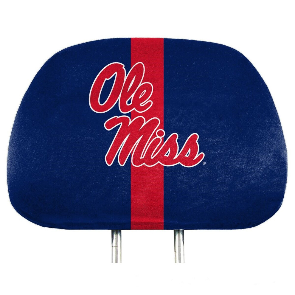 Fanmats 62057 Ole Miss Rebels Printed Head Rest Cover Set - 2 Pieces 681620269383