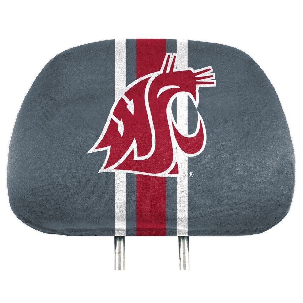 Fanmats 62079 Washington State Cougars Set Di Fodere Per Poggiatesta Stampate - 2-image