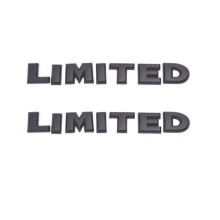 2 stk. Begr?nsede emblemer Auto Tuning Trunk Hood D?r Decal 3D Logo Erstatning til Grand Cherokee Compass Auto (sort)