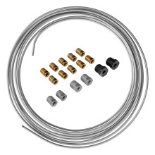 4LIFETIMELINES Edelstahl-Bremsleitungssatz  3/16 Zoll x 25 Fu Ersatzset  professionelles OE-Stahlrohr, korrosionsbestndig, flexibel, 3/16 Bremsle