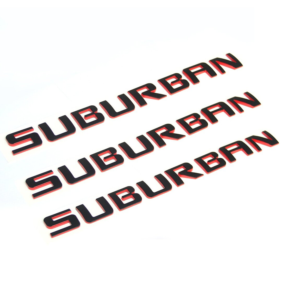 3Pack Oem Suburban Nameplates Emblems Abs Letter 3D Badges Compatible 602130898146