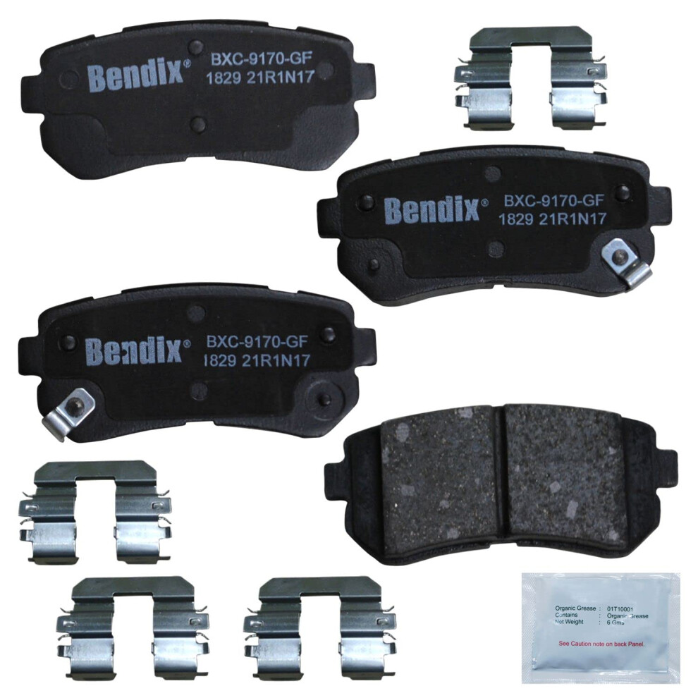 Bendix Priority1 Cfc1829 Ceramic Rear Brake Pads For Hyundai Sonata 2019-2015 Tucson 2017-2016 Kia Optima 2020-2016 887243256636