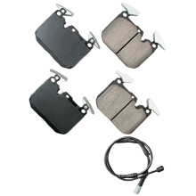 Akebono Brakes - Brake Pad Set - Superior initial effectiveness with no required break-in period, 1 Year limit warranty (EUR1880), GREY