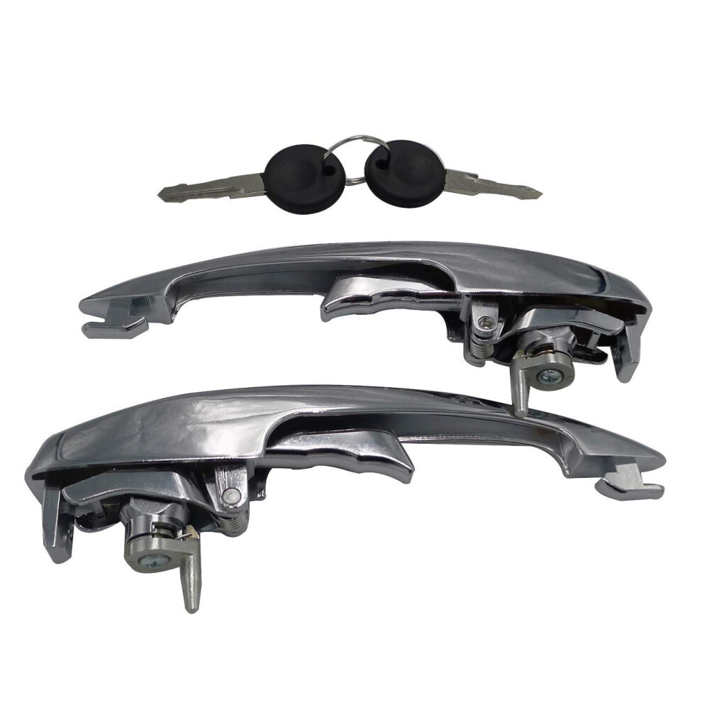 Dasparts Door Handle Kit Pair Chrome 113898205M For Vw Beetle 1968-1977 For Vw Super Beetle 1971-1979 634759614616