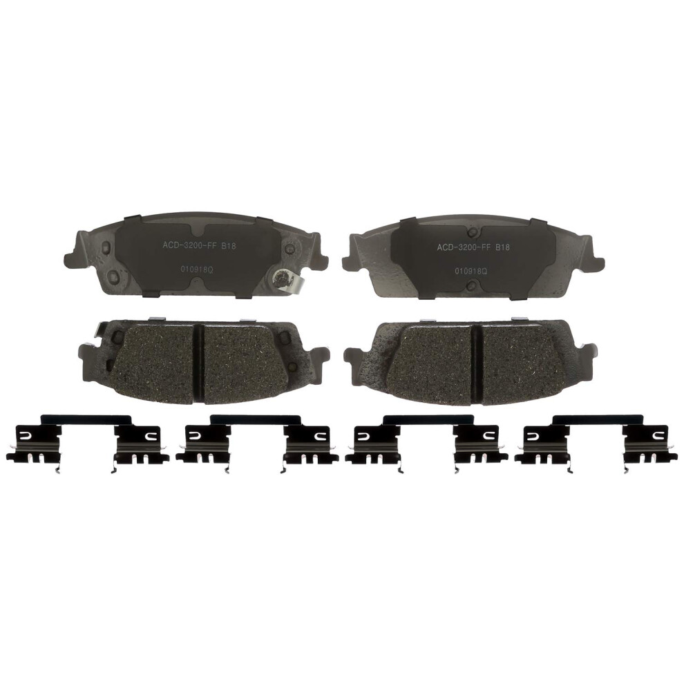 Acdelco 14D1707chf1 Ceramic Rear Disc Brake Pad Set Silver 808709832652