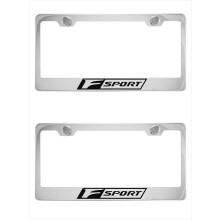 KJUFG Silver Chrome F-Sport Racing Rustfrit stål nummerplade ramme til Lexus F Sport (2)
