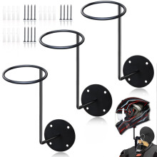 HAINANStry Accesorios para motocicleta, paquete de 3 perchas para casco, soporte para casco, gancho montado en la pared para abrigos, sombreros y