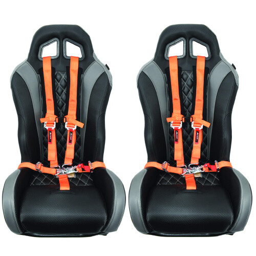 Aces racing 5 -punkts sele med 2 tommer polstring (orange) 2