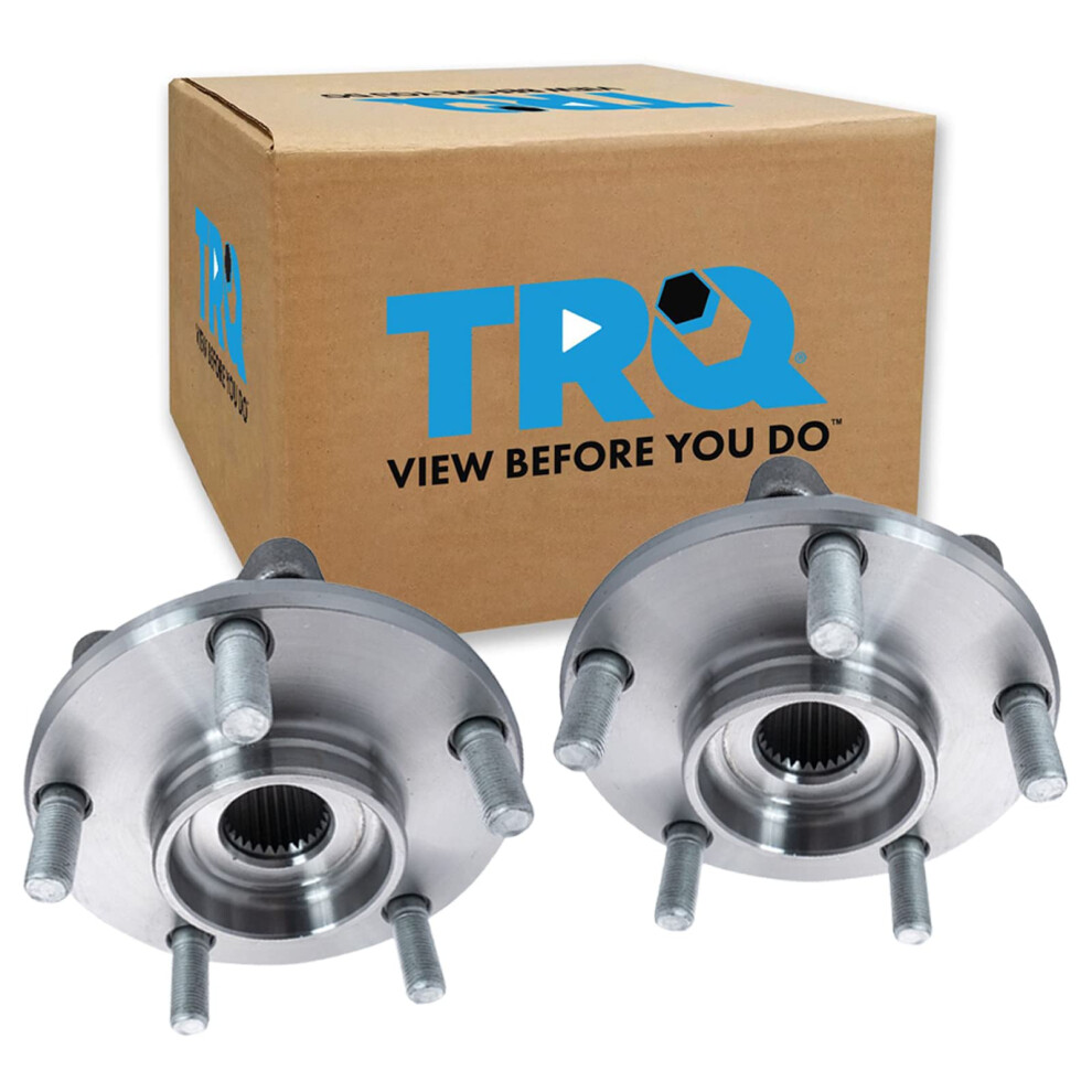 Trq Front Wheel Hub Bearings Assembly Set Compatible With 2004-2006 Infiniti G35 191213514795