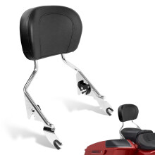 Aufer aftagelig rygl?n sissy bar lodret passager rygl?n med pad kompatibel med til turnerende road king street glide Electra glide road glide flh
