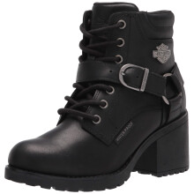 Bota de moto con cordones de 5"" Howell para mujer de Harley-Davidson Footwear, color negro