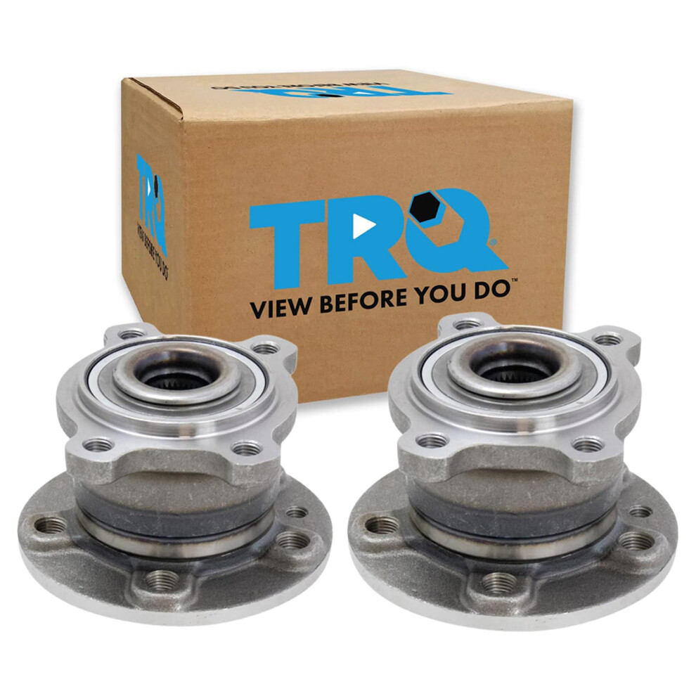 Trq Rear Wheel Hub Bearings Assembly Set Compatible With 2010-2017 Volvo Xc60 191213521274