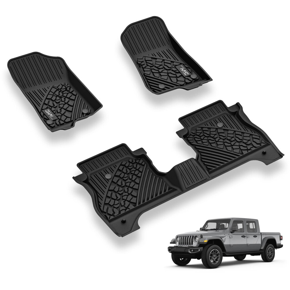 3W?Loor?Ats?Ompatible For Jeep Gladiator 2020-2024 Tpe?Ll?Eather?Usto 782942695741