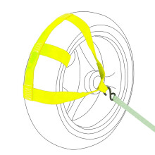 MOTO4U Universal Motorrad-Hinterrad-Spanngurt (Fluoreszierendes Grün)
