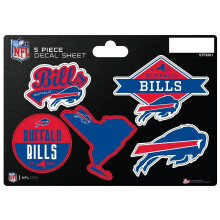Rico Industries NFL Buffalo Bills 5-teiliger gestanzter Aufkleberbogen