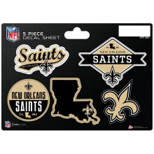 Rico Industries NFL New Orleans Saints Gestanzter Aufkleberbogen, klein, 5-teilig