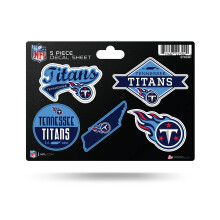 Feuille de décalcomanies découpées NFL Tennessee Titans de Rico Industries, 5 pièces