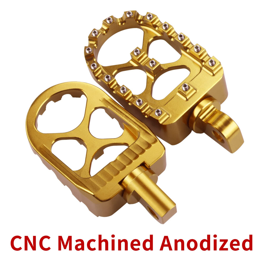 Smotrcc CNC Wide Footpegs 360° Roating MX Foot Pegs Chopper Bobber Style Compatible with Harley Dyna Fatboy Sportster Iron 883,Gold Smotrcc CNC Wide Footpegs 360° Roating MX Foot Pegs Chopper Bobber Style Compatible with Harley Dyna Fatboy Sportster Iron 883,Gold