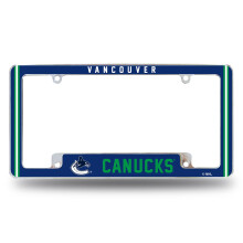 Rico Industries NHL Vancouver Canucks Classic 12 """" X 6 """" Chrome over hele Automotive nummerplade ramme til bil/lastbil/SUV