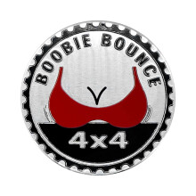 Booble Bounce Badge Rated Car Emblem 4 X 4 Metal Automotive Badge 3D Metal Car Badges Emblems Round Emblem Decals Car Badge Decals Stickers Kompa