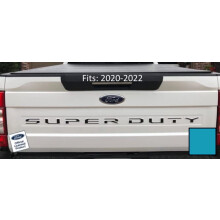 Decal Mods Super Duty Tailgate Letter Inserts Inlays Decals klisterm?rker (tynd) til Ford F250 F350 F450 (2020-2022) (turkis/teal) - CTEAL