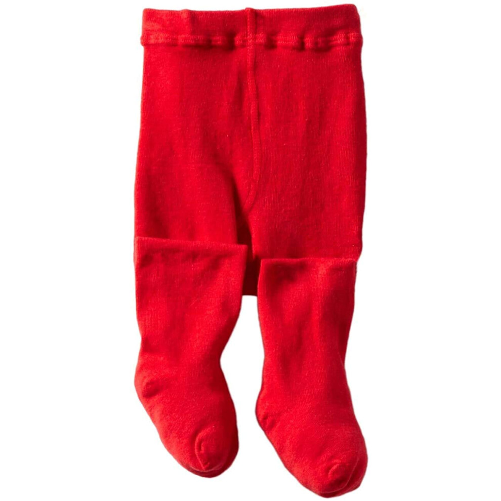 Collants bébé fille Jefferies Socks en coton biologique sans coutures Rouge 6-18 mois
