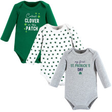 Hudson baby unisex baby bomuld langærmet bodysuits sødeste kløver 9-12 måneder
