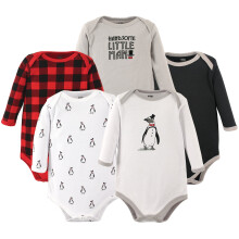 Hudson baby unisex baby bomuld langærmet bodysuits penguin 6-9 måneder os