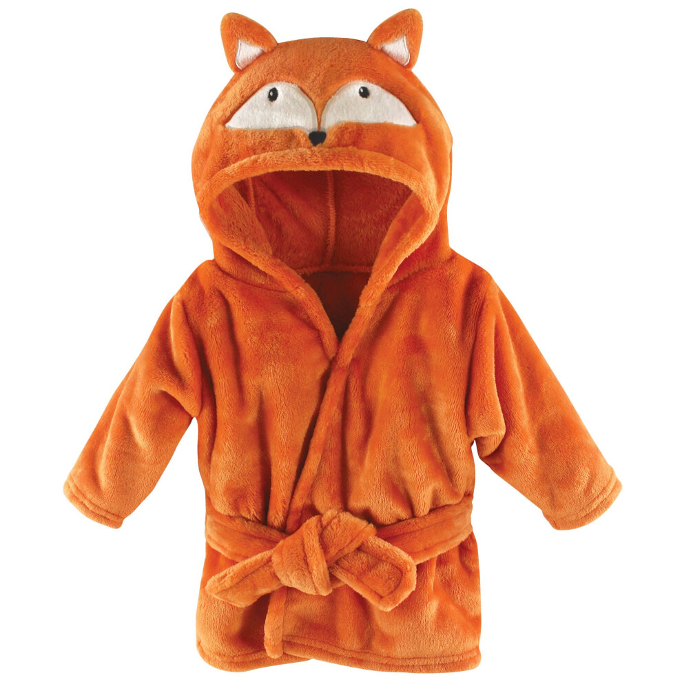 Hudson Baby Unisex Baby Plush Animal Face Bathrobe Fox 0-9 Months