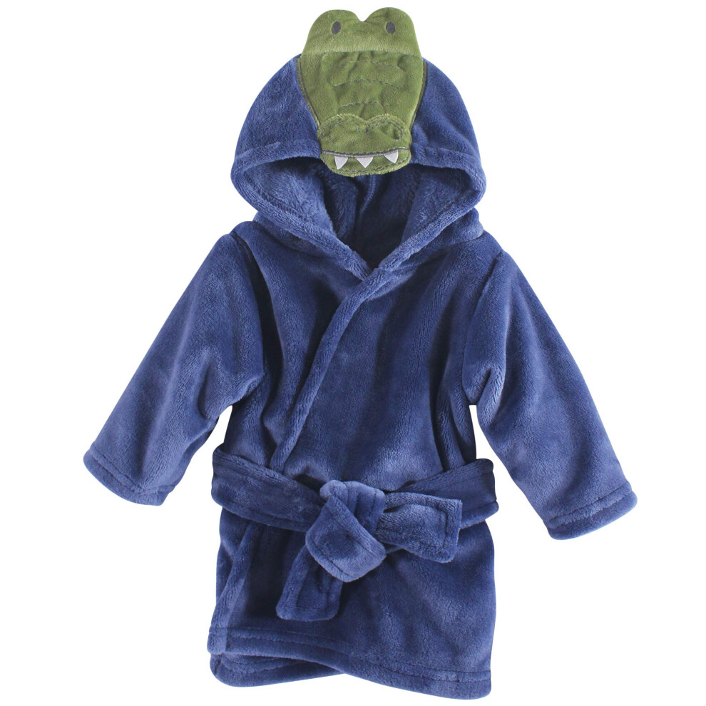 Peignoir unisexe en peluche pour bébé Hudson Baby avec visage d'animal Alligator 0-9 mois