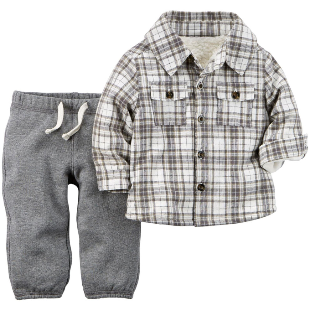 Carter's Detsk Dvojdielna S Prava Triciek Pre Chlapcov - Heather - 3 Mesiace-image