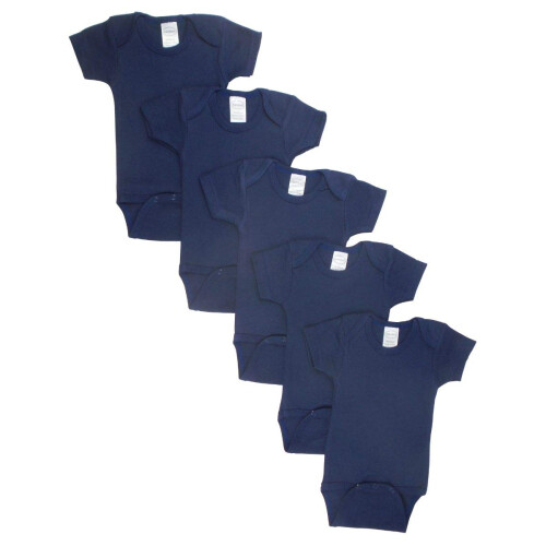 Bambini Marinblå Bodysuit One Piece (5-pack)