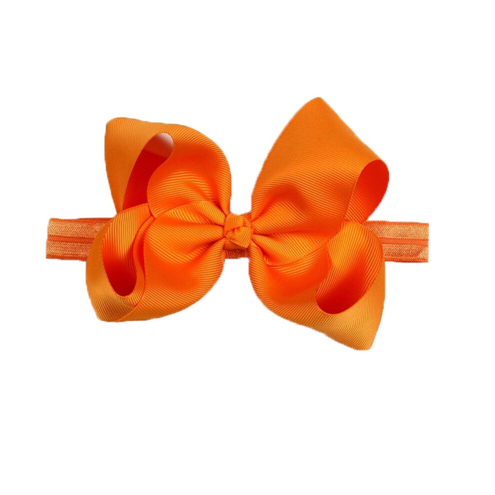 Bandeau à cheveux avec nœud large pour bébé DDazzling, accessoires pour cheveux, accessoires photo (orange)