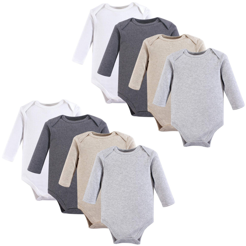 Hudson Baby Unisex Baby Katoenen Rompertjes Met Lange Mouwen Heather Grijs 18-24 Maanden Vs-image
